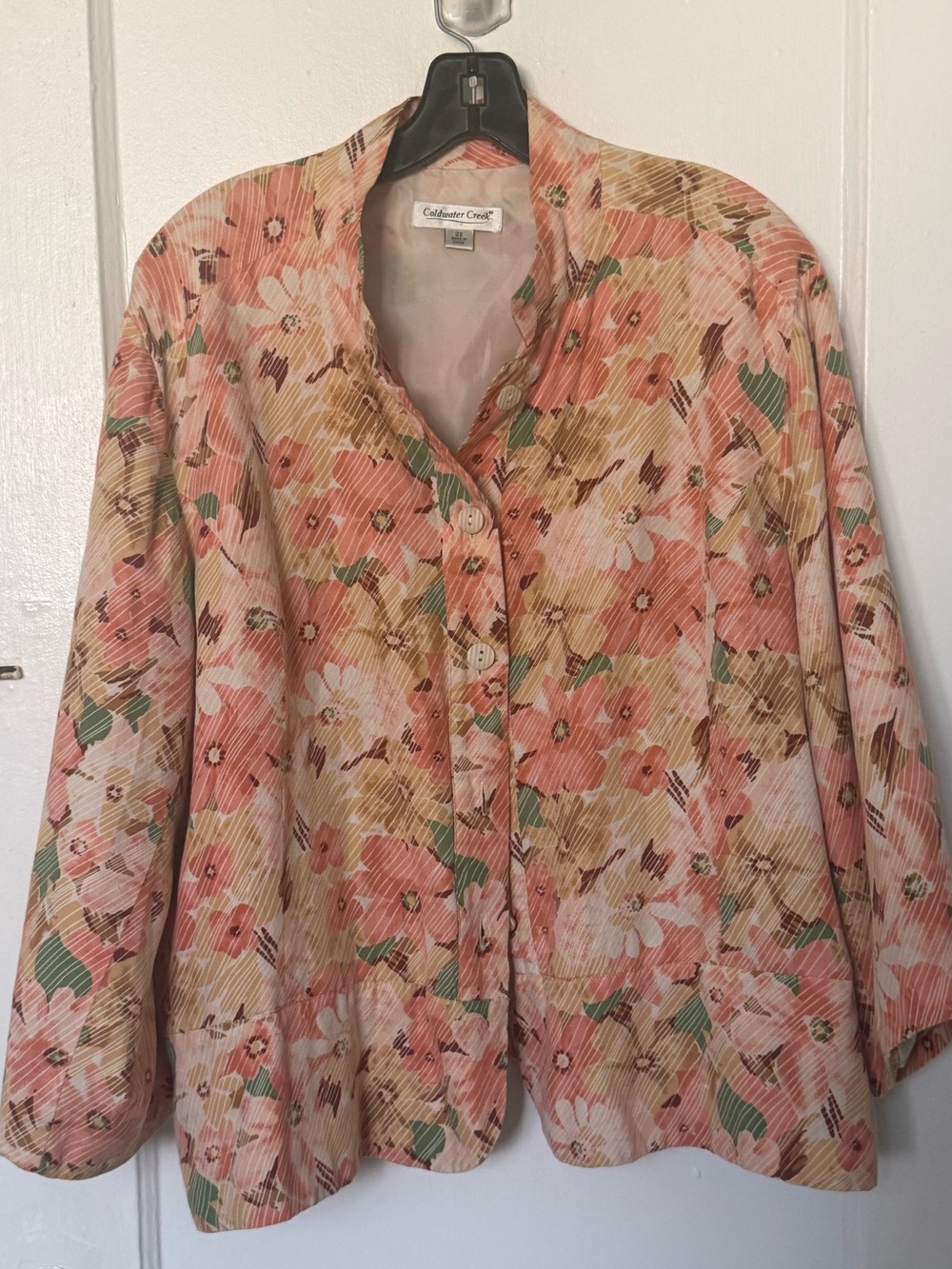 Coldwater Creek Silk and Cotton Jacket 2XL